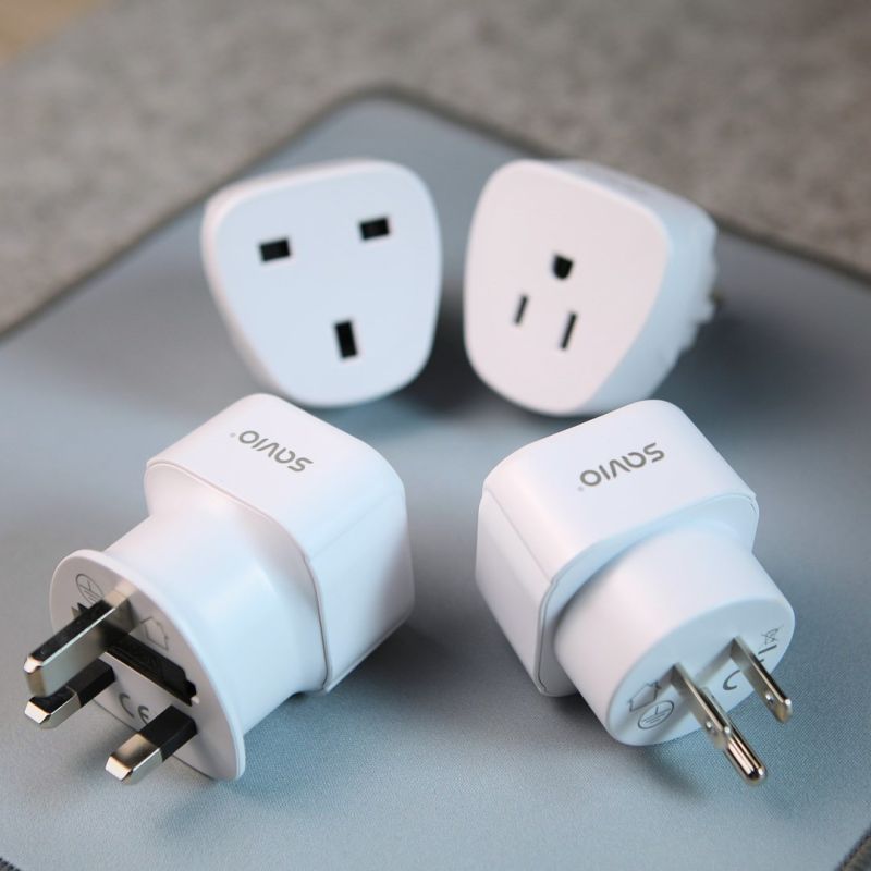 SAVIO TRAVEL ADAPTER, US SOCKET – EU PLUG AP-01 Kable i adaptery/Adaptery, przejściówki Your Sports Performance