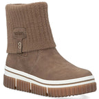 Brown women's ankle boots with a sock, Rieker Y6350-24