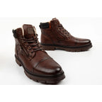 Wrangler men's shoes Gillen leather brown insulated ankle boots