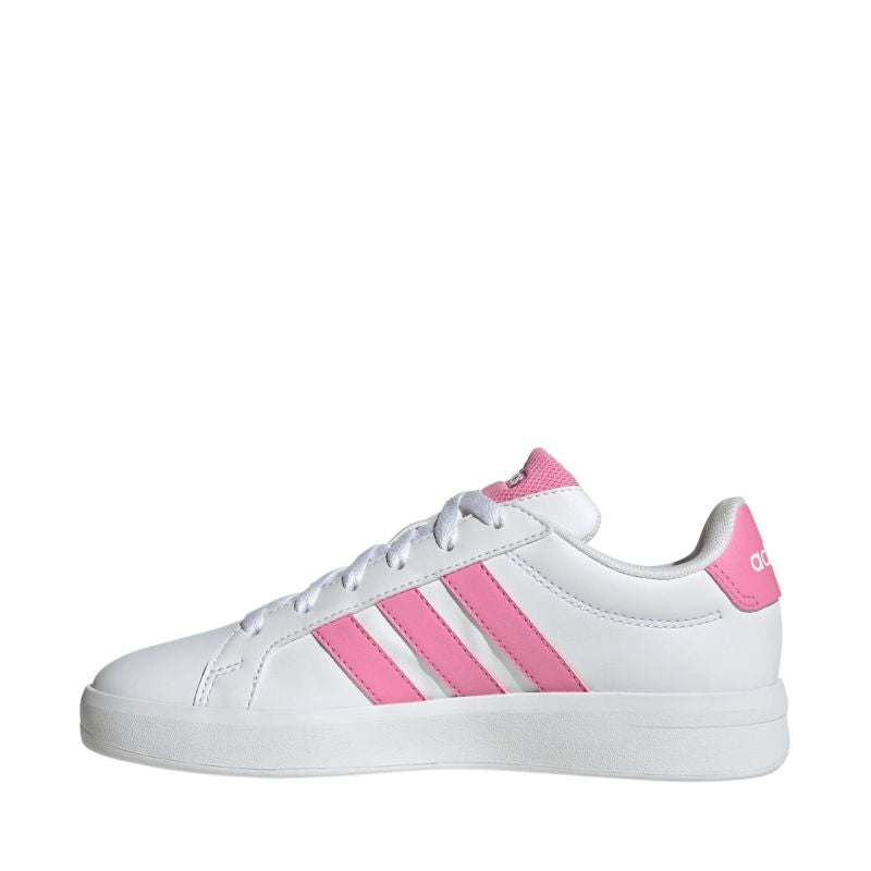 Adidas Grand Court 3.0 kids' shoes white and pink HP3528