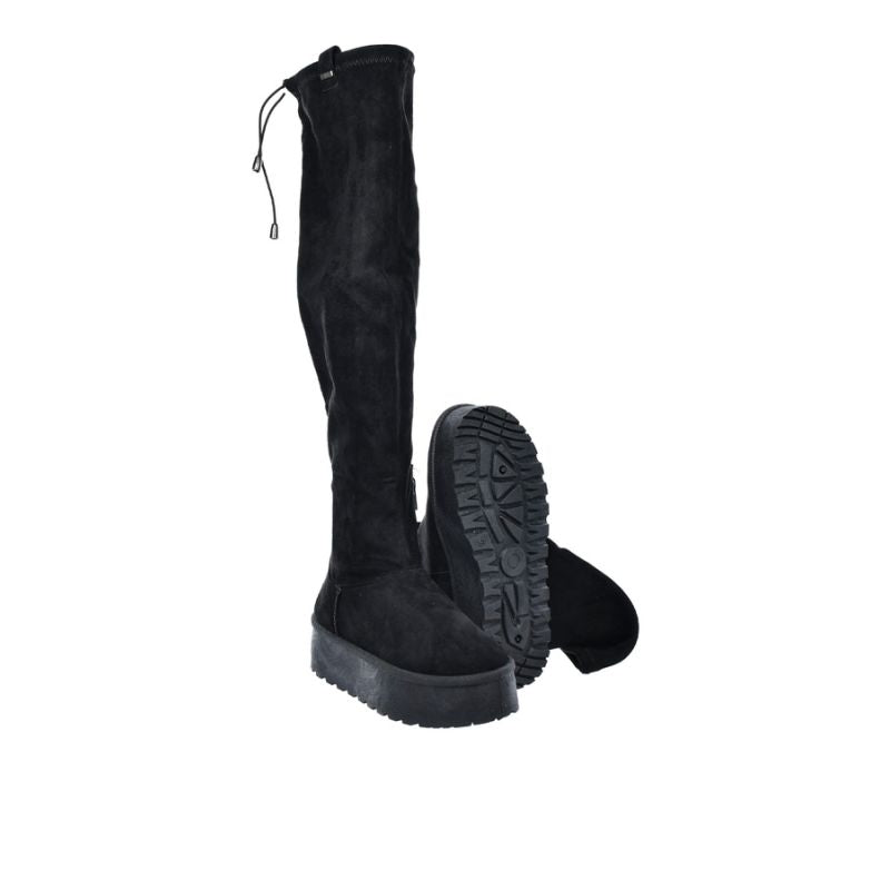 Women's Black Suede Platform Boots Big Star SS274264 Footwear Your Sports Performance