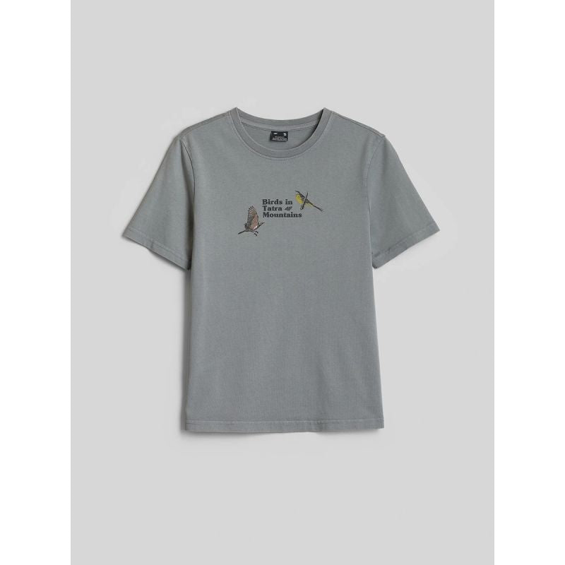 Women's loose T-shirt with print 4F 4FKAW26TTSHF4502-26S