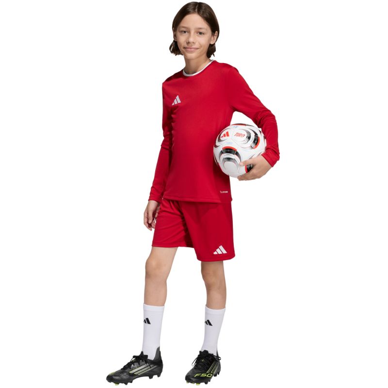 adidas Entrada 26 Long Sleeve Jersey Kids’ Shirt Red KF5878