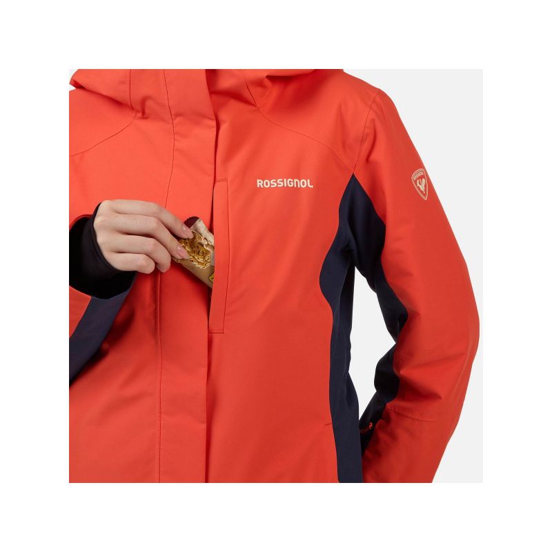 Women's ROSSIGNOL W VELIKA INSULATED JKT ski jacket, orange