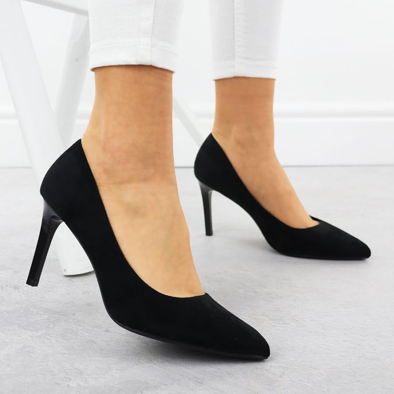 Black suede stiletto pumps Sergio Leone 1339 To be categorized Your Sports Performance