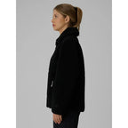 Women's loose sherpa fleece with stand-up collar 4F 4FWAW26TFLEF463-20S