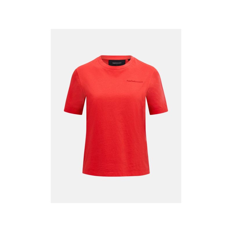 PEAK PERFORMANCE Original Small Logo Tee Women red