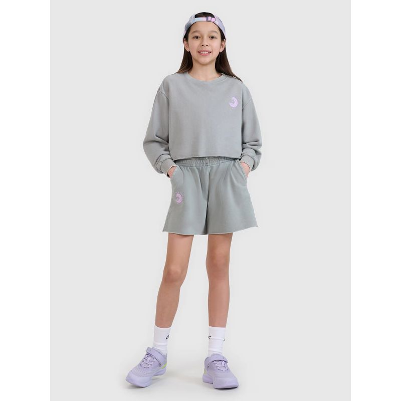 Girls' sweatshirt without a hood, 4F 4FJWSS25TSWSF1504-25S *Kategoria tymczasowa Your Sports Performance