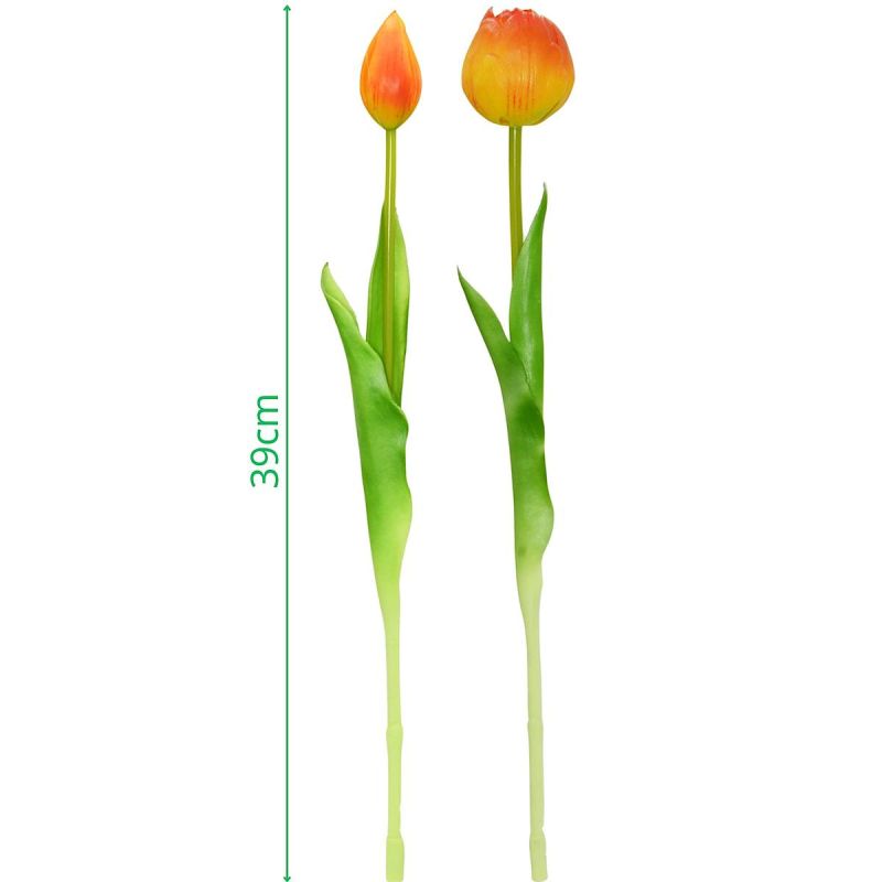 BOUQUET OF 5 ORANGE PEONY TULIPS 39 CM LIFE-LIKE SPRING DECORATION Home and Garden/Equipment Your Sports Performance