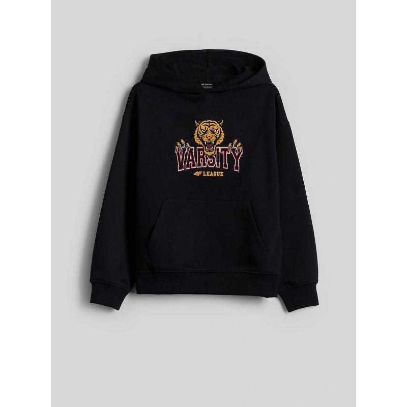 Loose-Fit Boys’ Hooded Sweatshirt 4F 4FJRAW26TSWSM3196-20S