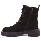 Women's leather ankle boots, suede, chocolate, Sergio Leone TR-02