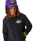 New Era NBA Los Angeles Lakers Script Bomber Jacket - 60332205 New Era