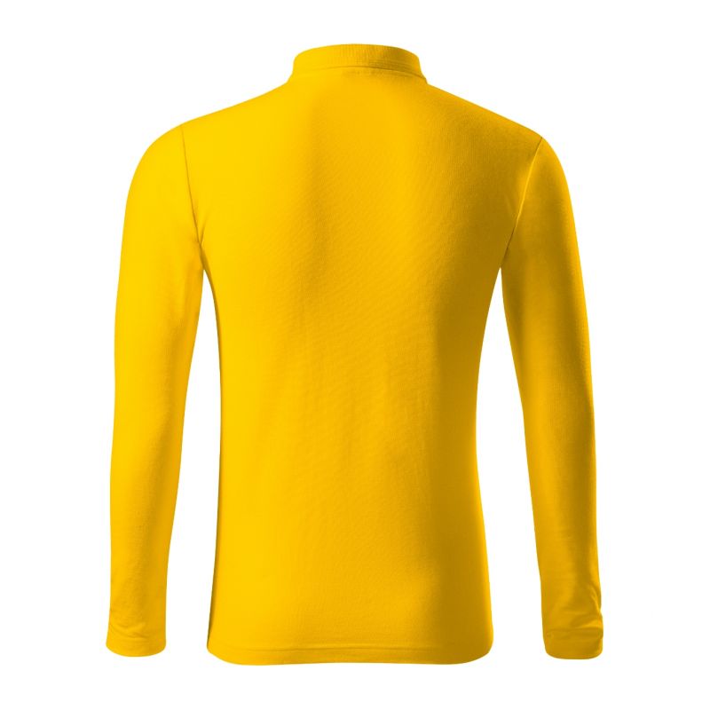 Men's Pique Polo LS Polo Shirt (Yellow) In preparation Your Sports Performance