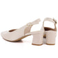 Beige Sergio Leone SK463 women's pumps with a strap LEONE