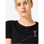 Women's short-sleeve SUPER.NATURAL W BERGGLÜCK TEE T-shirt, black