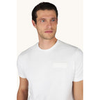 Paul&Shark men's cotton T-shirt light ecru 26411038-108 - classic cut, logo
