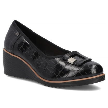 Leather wedge pumps black Filippo DP7661/26 BK Filippo