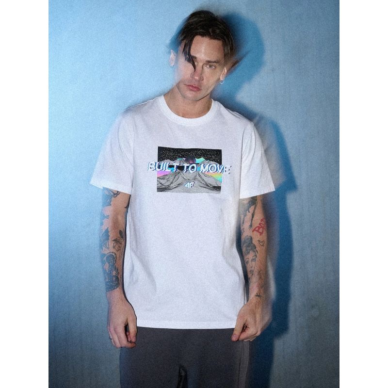 Men's regular printed T-shirt 4F 4FRSS26TTSHM3658-10S 4f
