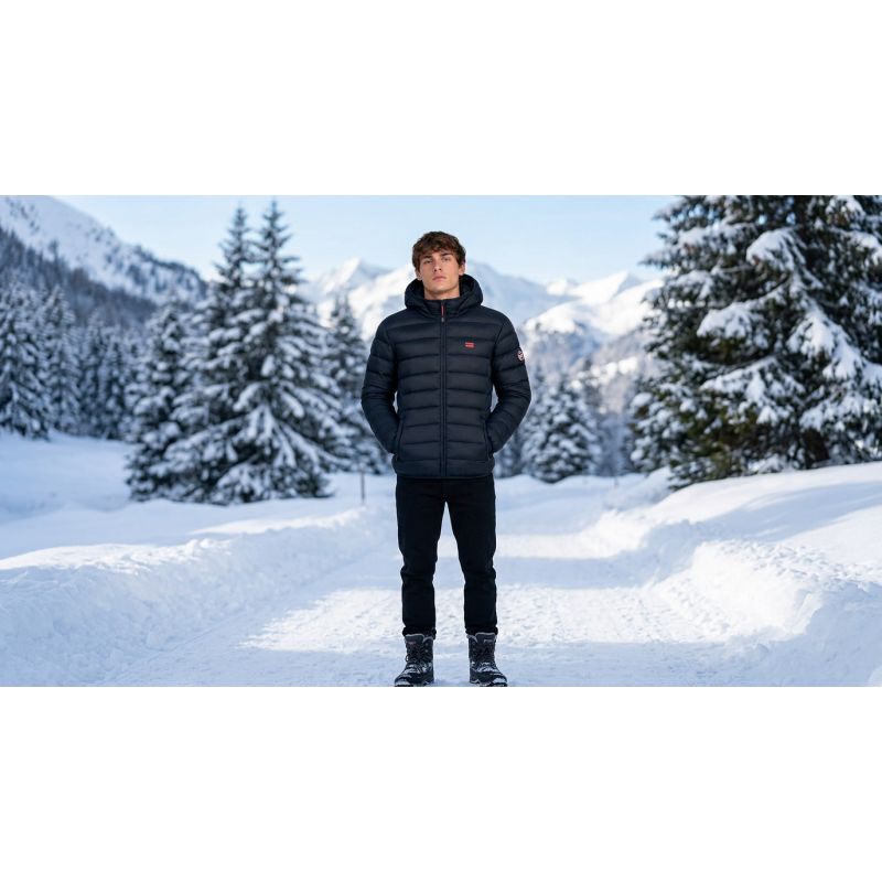 Men’s jacket Geographical Norway AMIGO HOOD BLACK DB MEN 096 (WA1455H/GN-BLACK)