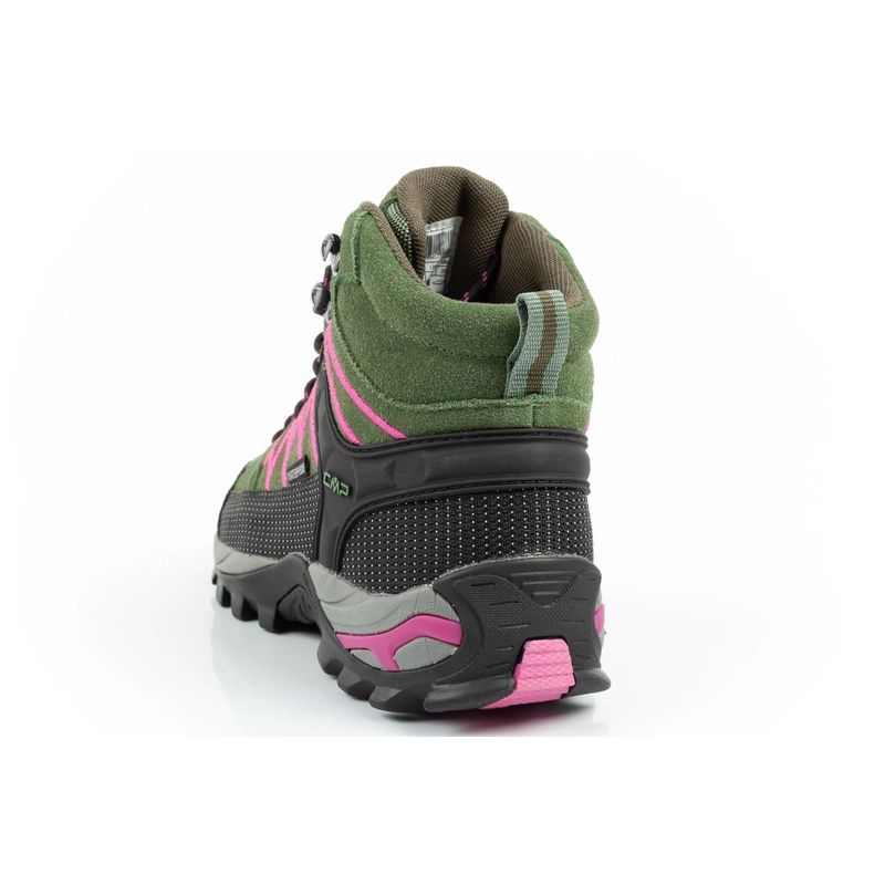 CMP Rigel women's trekking shoes leather durable waterproof ankle boots green CMP