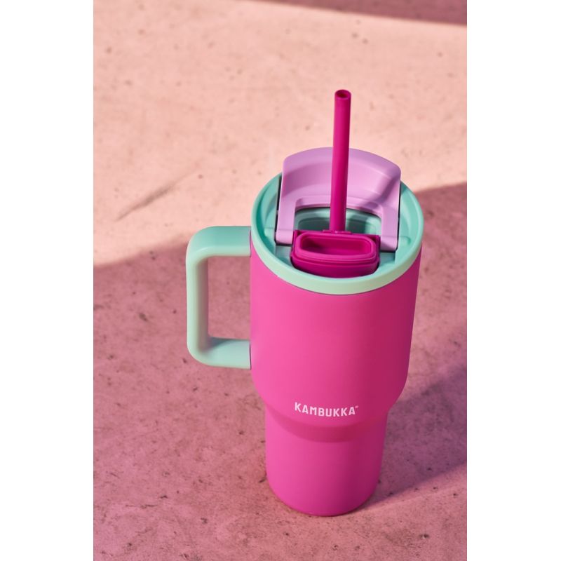 Kambukka Rio Tumbler 950ml Thermal Mug with Straw, Bubblegum Mint AGD - Produkty/Termosy i kubki termiczne Your Sports Performance