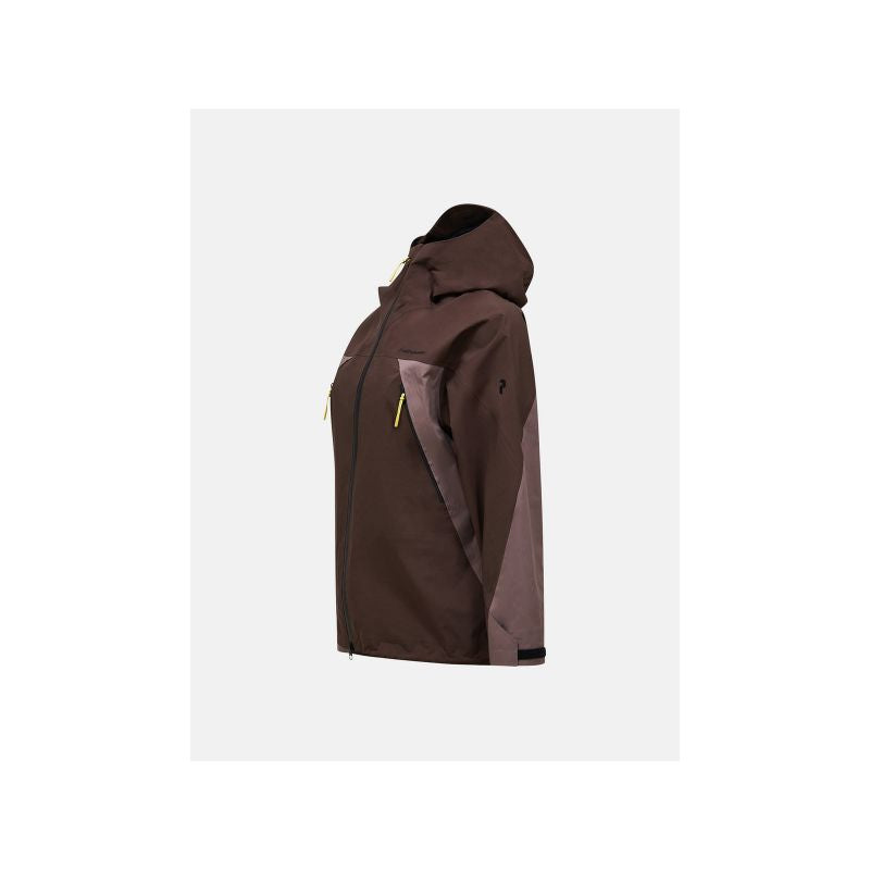Women's PEAK PERFORMANCE W Ridge Hipe Ace 3L Shell Jacket Brown