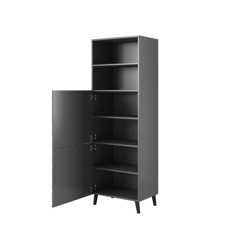 ABETO display cabinet 60x40xH176.5 graphite/glossy graphite Bufety i witryny/Bufety i witryny na drewnianej podstawie Your Sports Performance