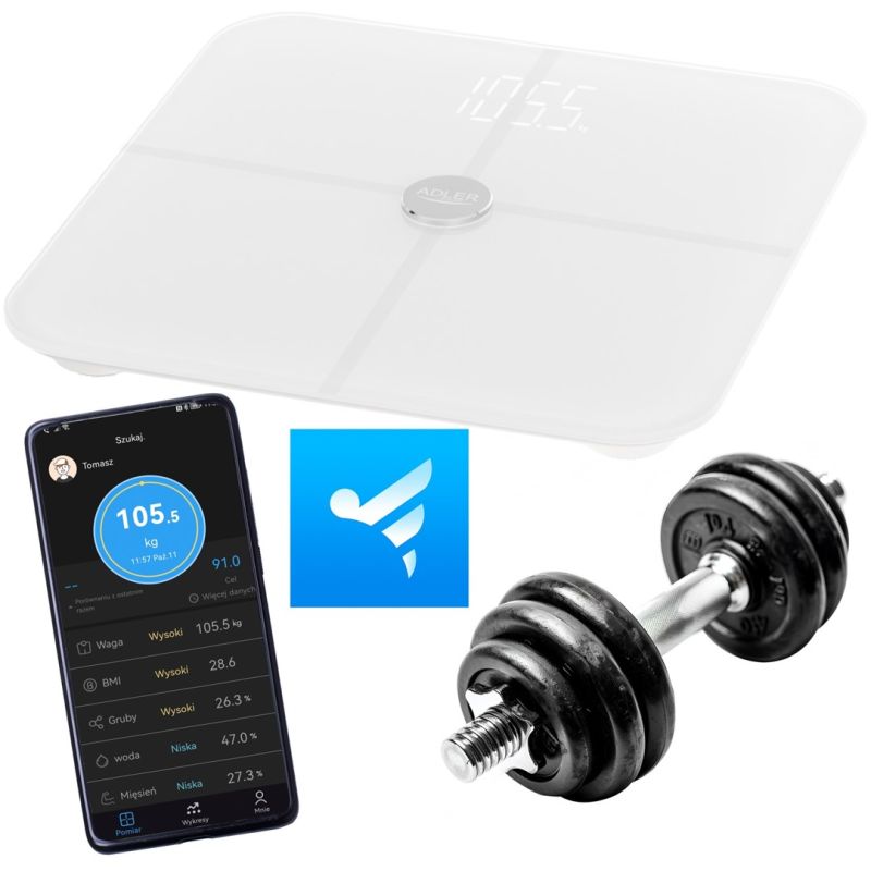 ADLER AD 8187w bathroom scale white AGD - Produkty/Wagi łazienkowe Your Sports Performance