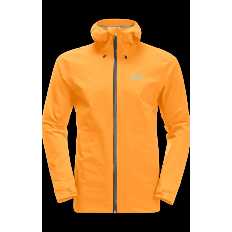 Jack Wolfskin HIGHEST PEAK JACKET M orange pop men's raincoat (1115131_3087) In preparation Your Sports Performance