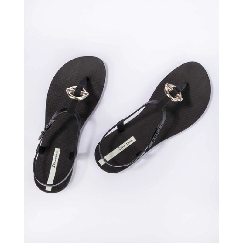 Ipanema Sandal Class women's flip-flop sandals fashionable black with gold In preparation Your Sports Performance