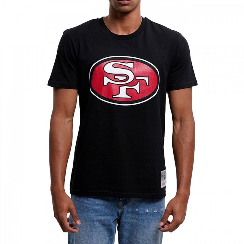 Mitchell &amp; Ness NFL Team Logo Tee San Francisco M 49ERSS BMTRINTL1053-SF4BLCK Clothing/Lifestyle/T-shirts/Mitchell & Ness Your Sports Performance