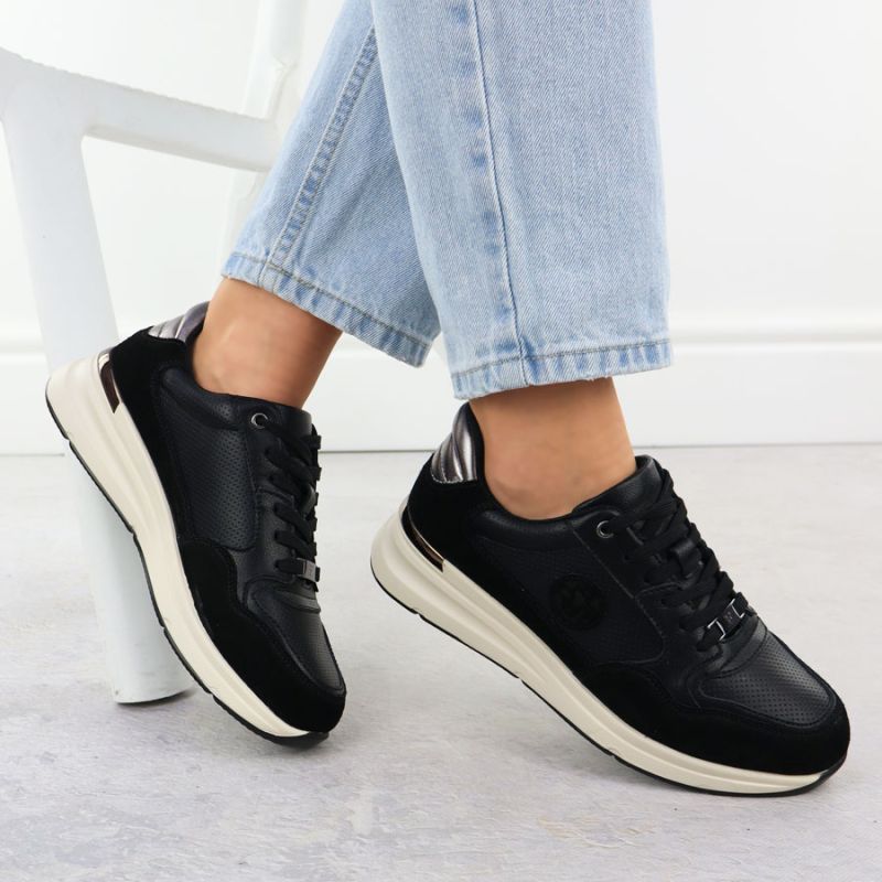 Women's black leather shoes Filippo DP7106/25 Footwear Your Sports Performance