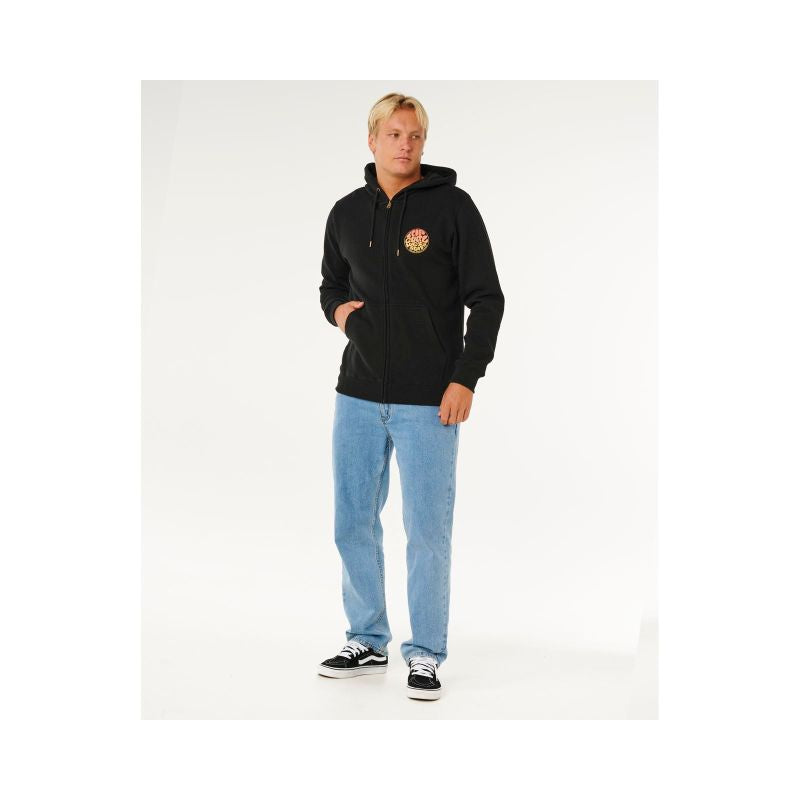 RIP CURL Wettie Passage Icon Zip Thru Men's Sweatshirt Black