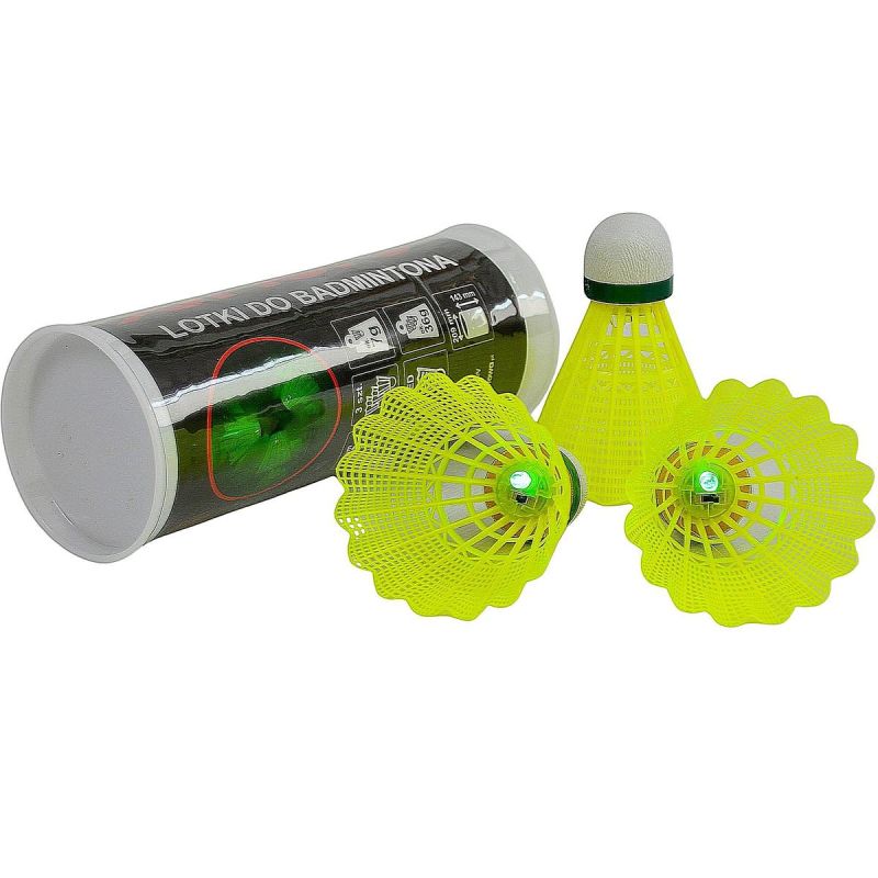Shuttlecock badminton nylon LED 3pcs ENERO Sport/Sporty Rakietowe/Badminton/Lotki Your Sports Performance