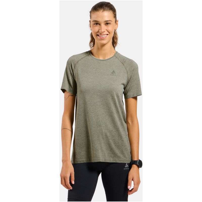 Odlo ESSENTIAL SEAMLESS Women's T-shirt, crew neck, short sleeve, beige