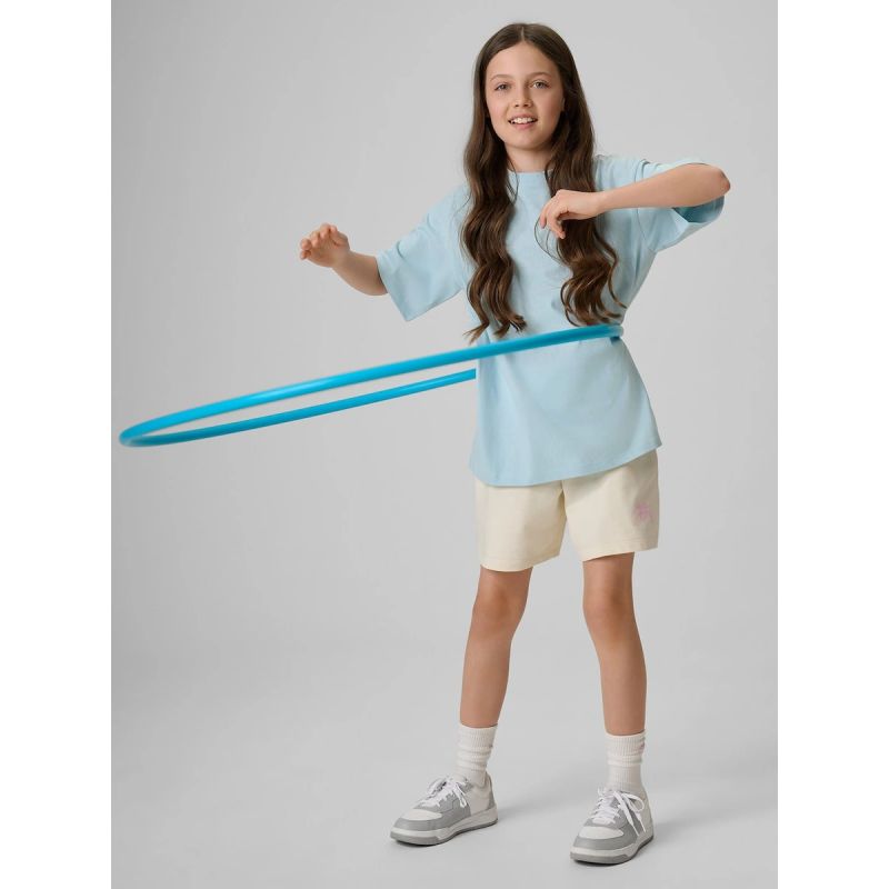 Girls' loose plain T-shirt 4F 4FJRSS26TTSHF3984-33S