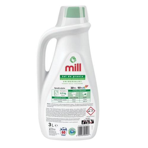 MILL Universal fabric washing gel 3l, 60 washes Chemia/Płyny do prania Your Sports Performance