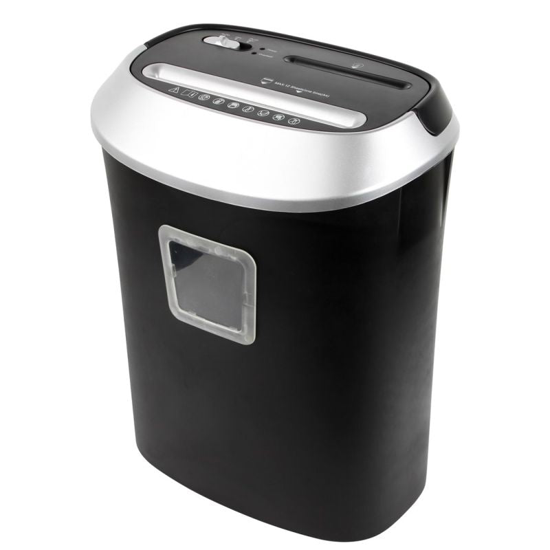 Activejet ASH-1201D shredder, P-3, 25 l, 5x38 mm shreds, 12 sheets, black and silver. Urządzenia biurowe/Niszczarki Your Sports Performance