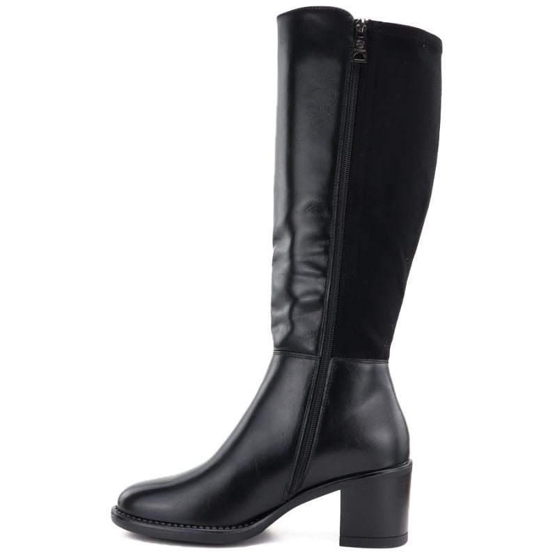 Women's high-heeled boots with stretch black Vinceza 58652