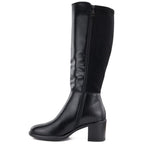 Women's high-heeled boots with stretch black Vinceza 58652