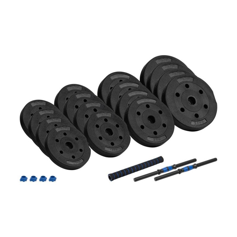 Bituminous adjustable dumbbells with connector 2x15kg REBEL ACTIVE In preparation Your Sports Performance