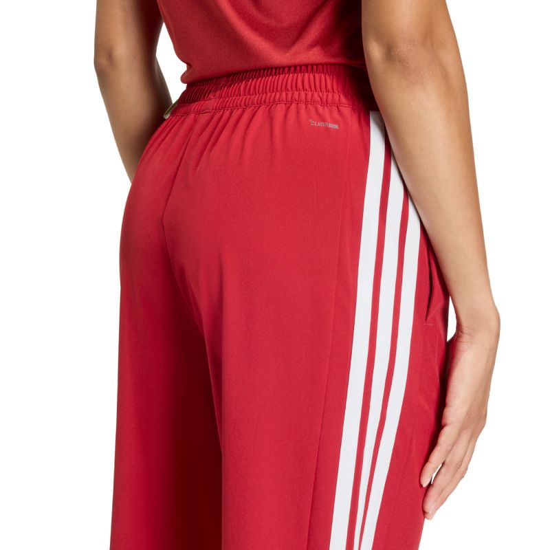 adidas Train Essentials 3-Stripes Woven Women's Pants Red KF8554
