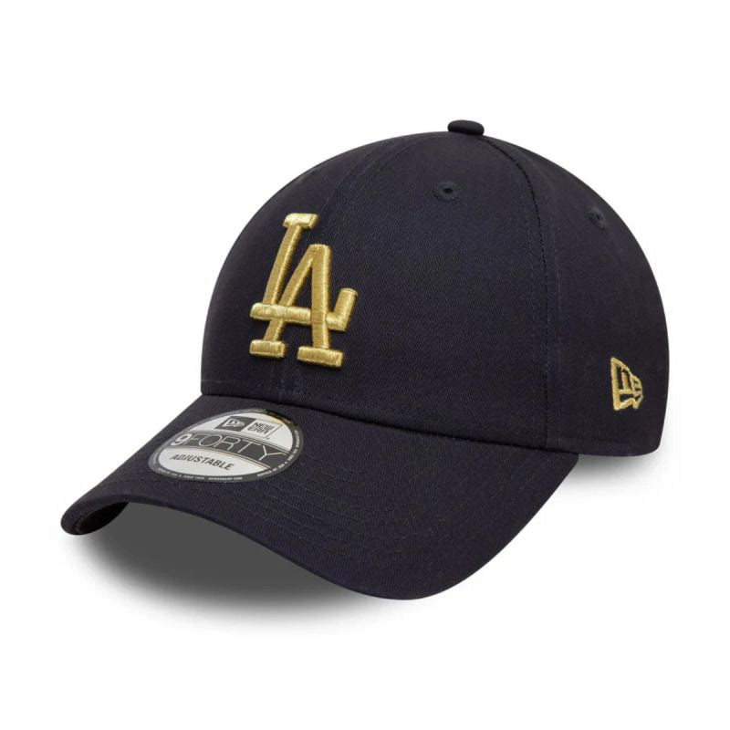 New Era 9FORTY MLB LA Los Angeles Dodgers Metallic Navy Strapback Cap - 60595193 Odzież/Czapki/Czapki z daszkiem Your Sports Performance