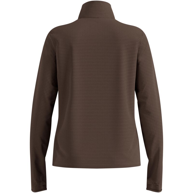 Women’s Odlo ESSENTIAL THERMAL Mid Layer 1/2 Zip High-Neck Top, Brown