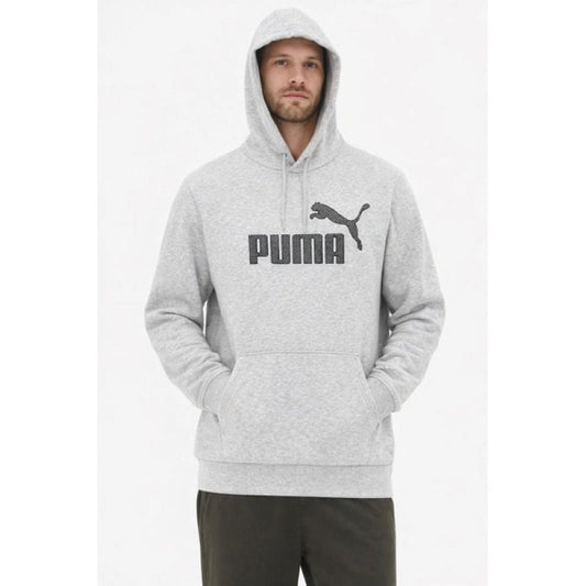 Puma men's gray fashionable cotton kangaroo sports hoodie In preparation Your Sports Performance