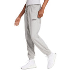 Women's adidas Essentials Linear French Terry Cuffed Trousers Light Grey JC5953