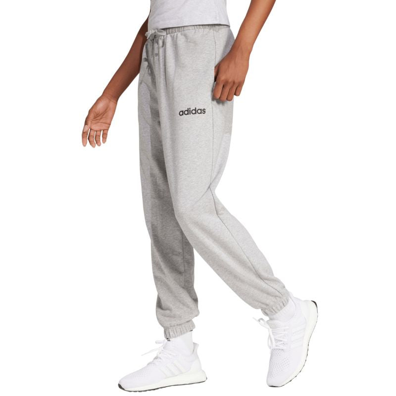 Women's adidas Essentials Linear French Terry Cuffed Trousers Light Grey JC5953