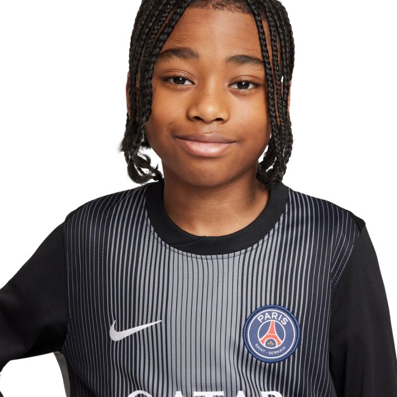 Nike PSG Goalkeeper Stadium 2025/26 Kids' Jersey Black HJ5267 010