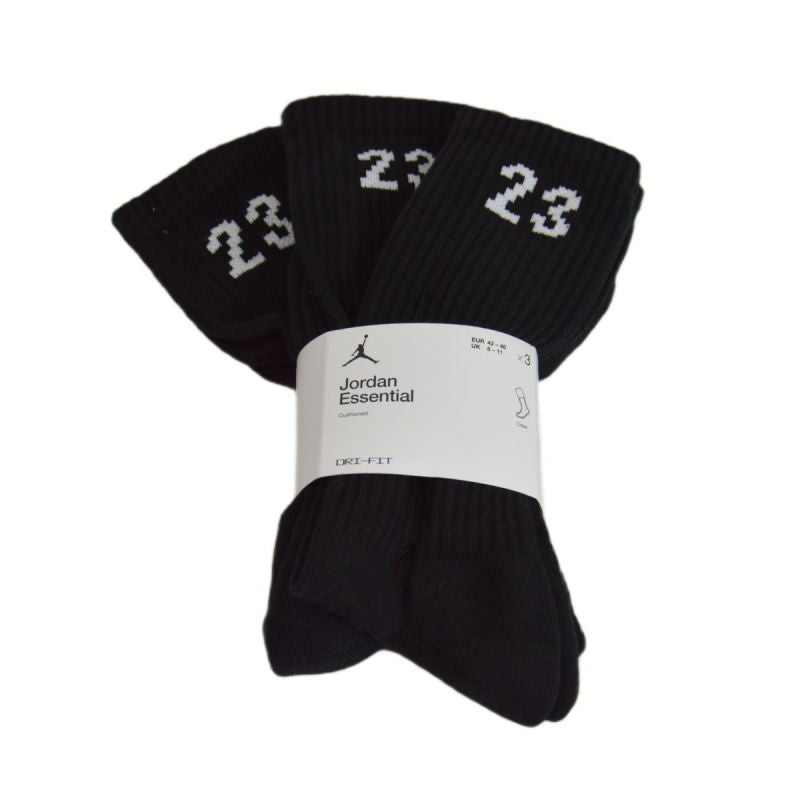 Air Jordan Essentials Crew Dri-Fit Basketball Sports Socks, 3-Pack – DA5718-010