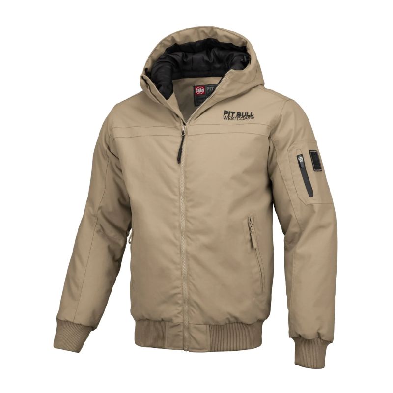 Pit Bull West Coast Balboa II Beige Men's Winter Jacket - 52910925000 Odzież/Odzież na co dzień Your Sports Performance
